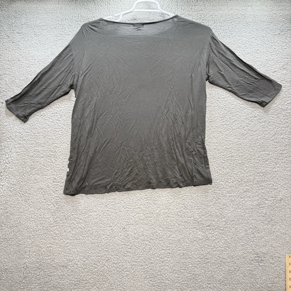 Gap Maternity Top Women's Size S Grey White Stripe Black Floral Design Soft - Picture 5 of 11